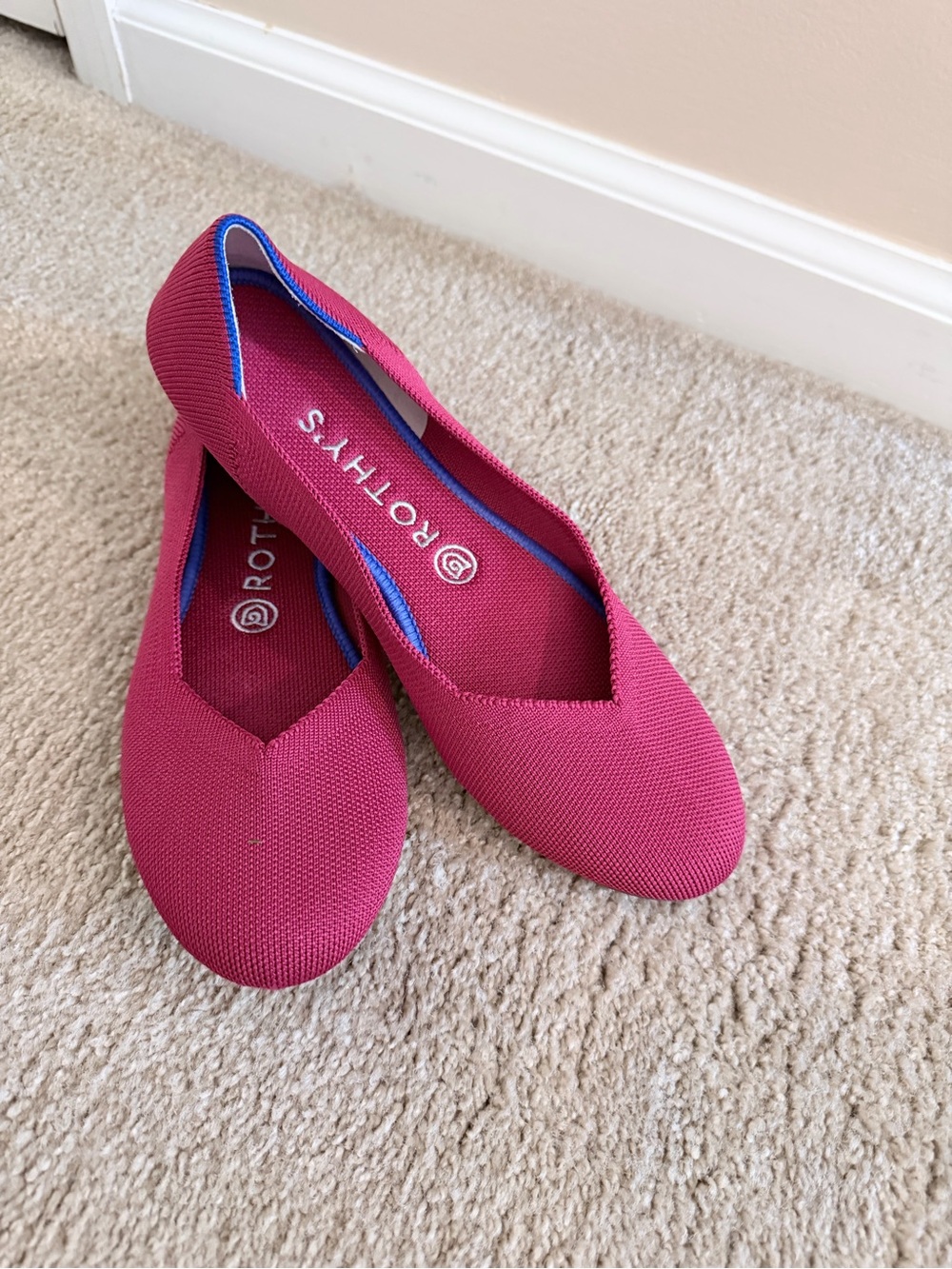 Rothy's Women's Red Knit Slip-On Flats